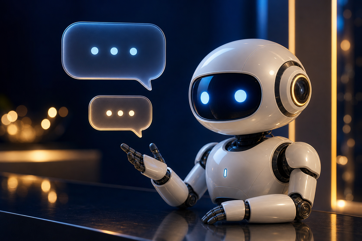 Example of AI chatbots — generated illustration with sample data